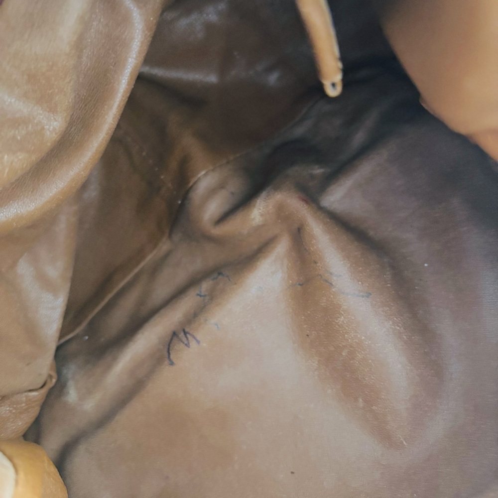 Prada Vintage Authentic Washed Buffalo Bauletto Hobo Bag Purse Naturale Tan COA - Picture 12 of 14